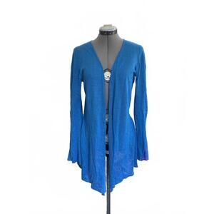 ACROBAT Women's Blue Linen Cardigan - Stylish & Lightweight